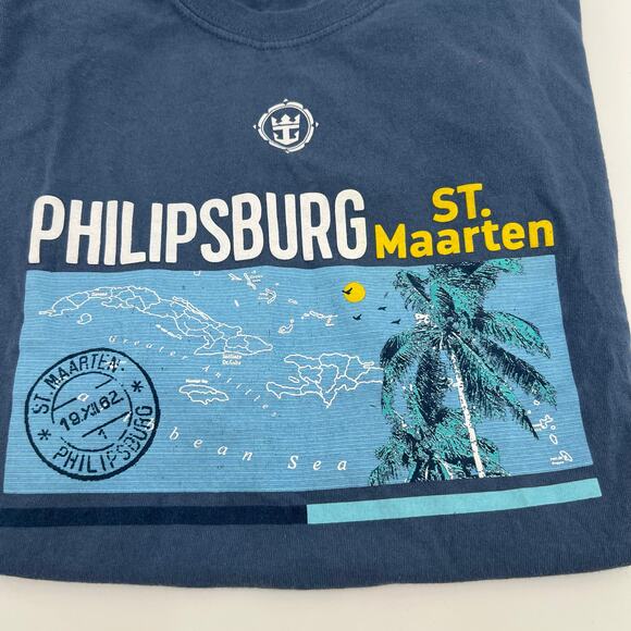 Gildan Philipsburg St. Maarten short sleeve postcard unisex t-shirt size large - Picture 4 of 6